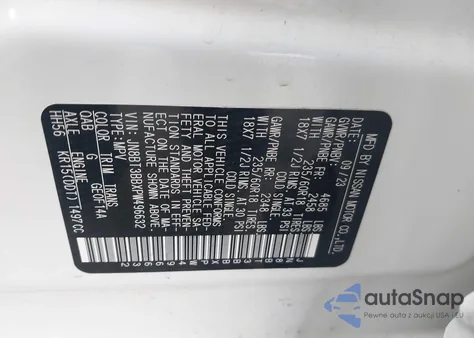 2023 Nissan Rogue Sv Intelligent Awd из США, поврежденный, VIN JN8BT3BBXPW496632